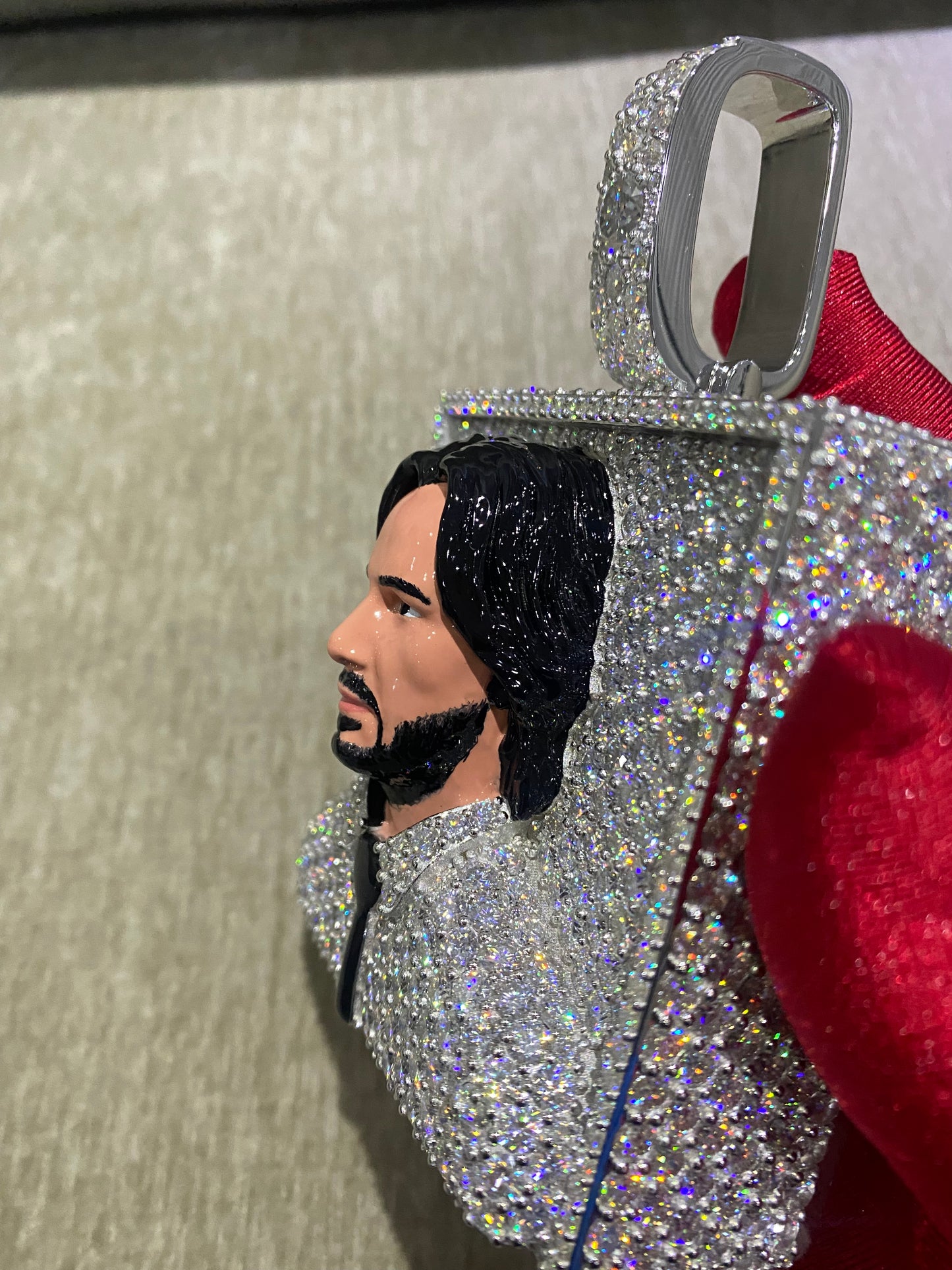 Custom 1 of 1 925 silver moissanite Face pendant