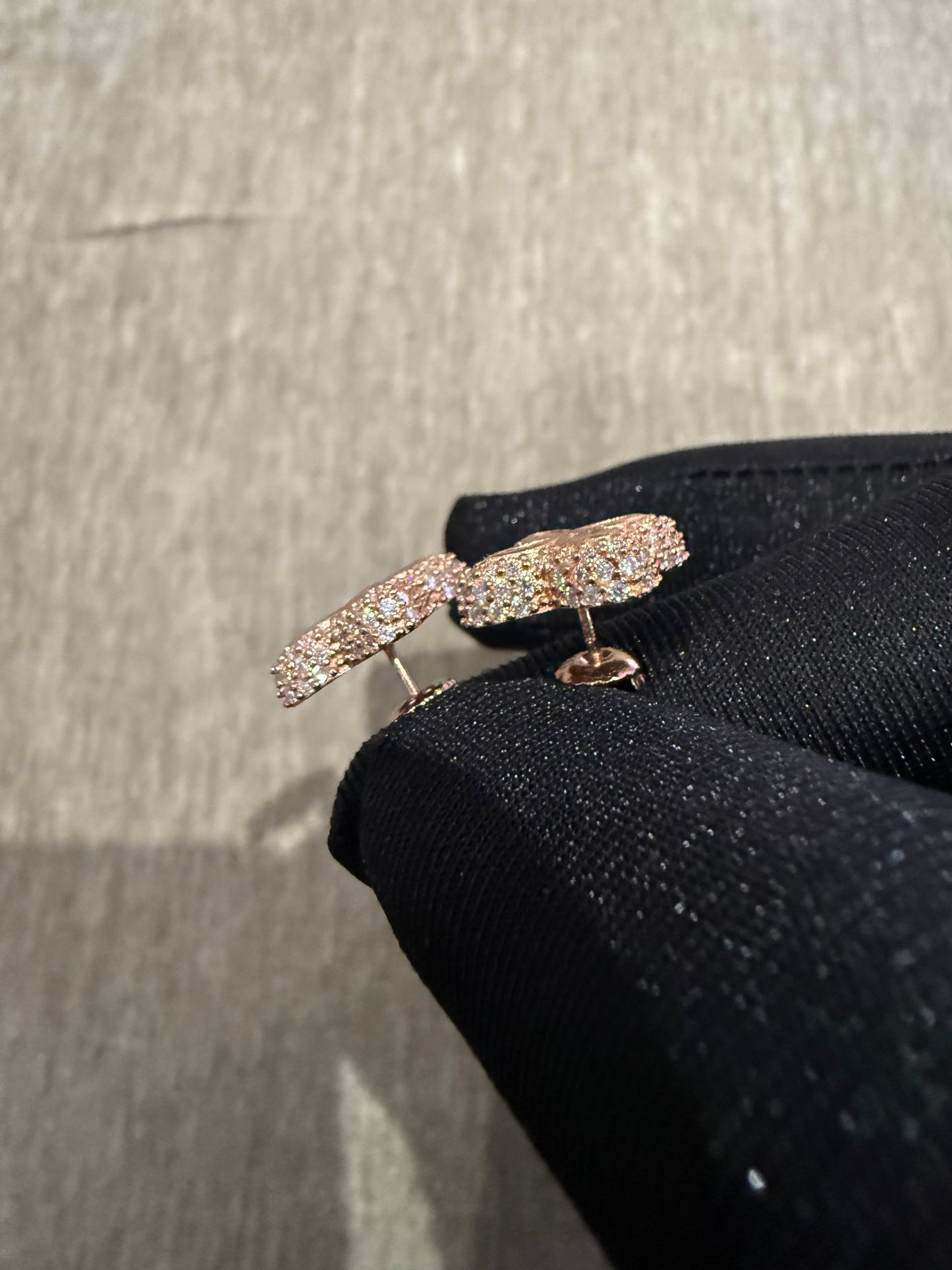 13MM clover style Moissanite earrings 925 silver vermeil rose gold studs multi color.