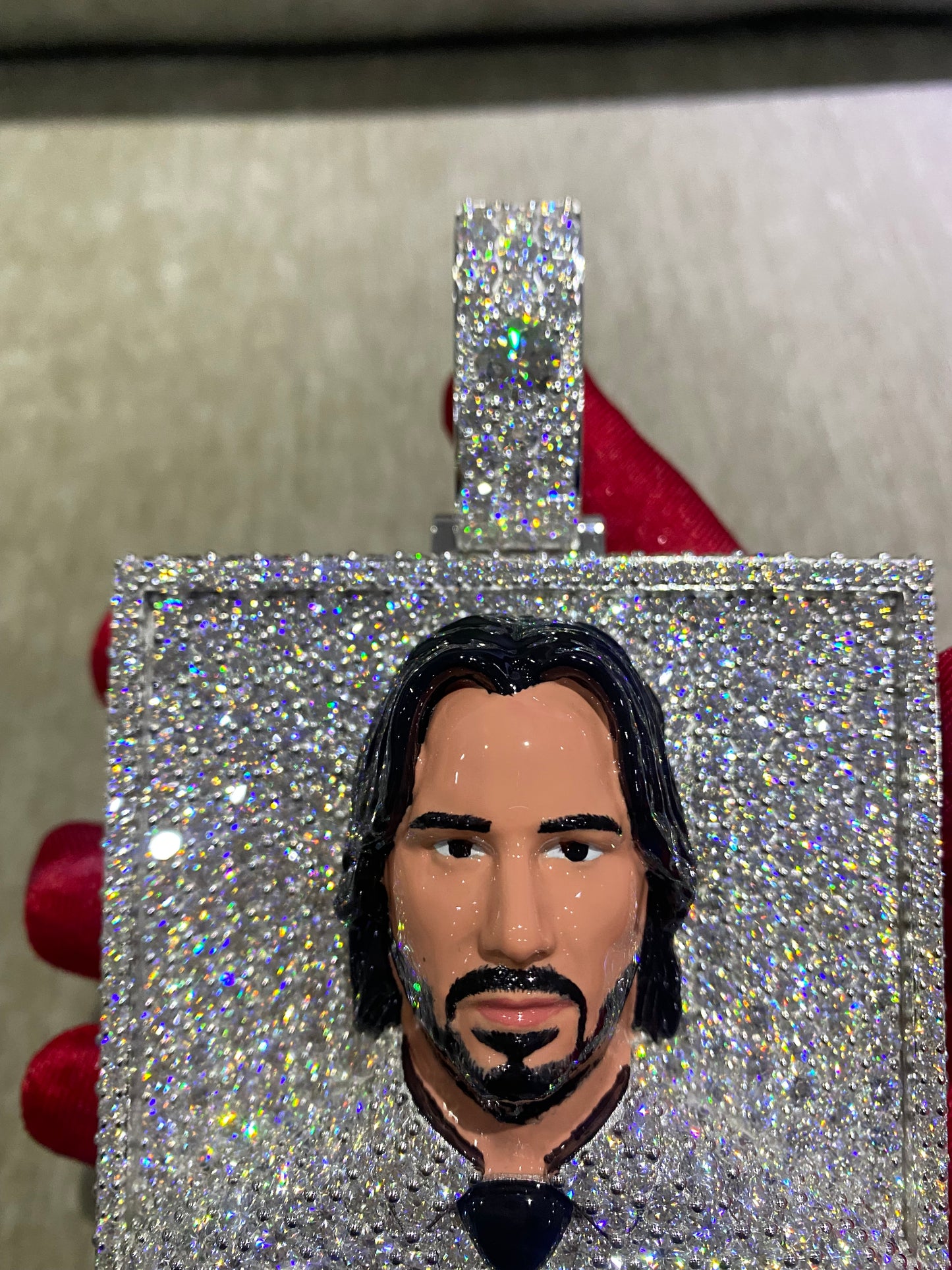 Custom 1 of 1 925 silver moissanite Face pendant