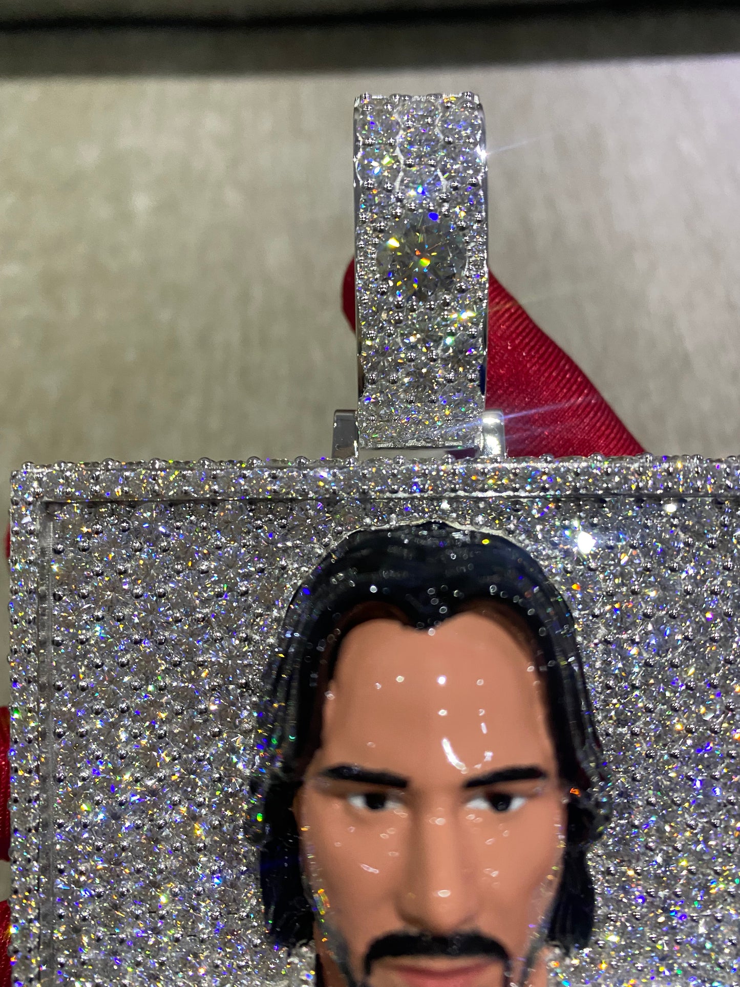 Custom 1 of 1 925 silver moissanite Face pendant