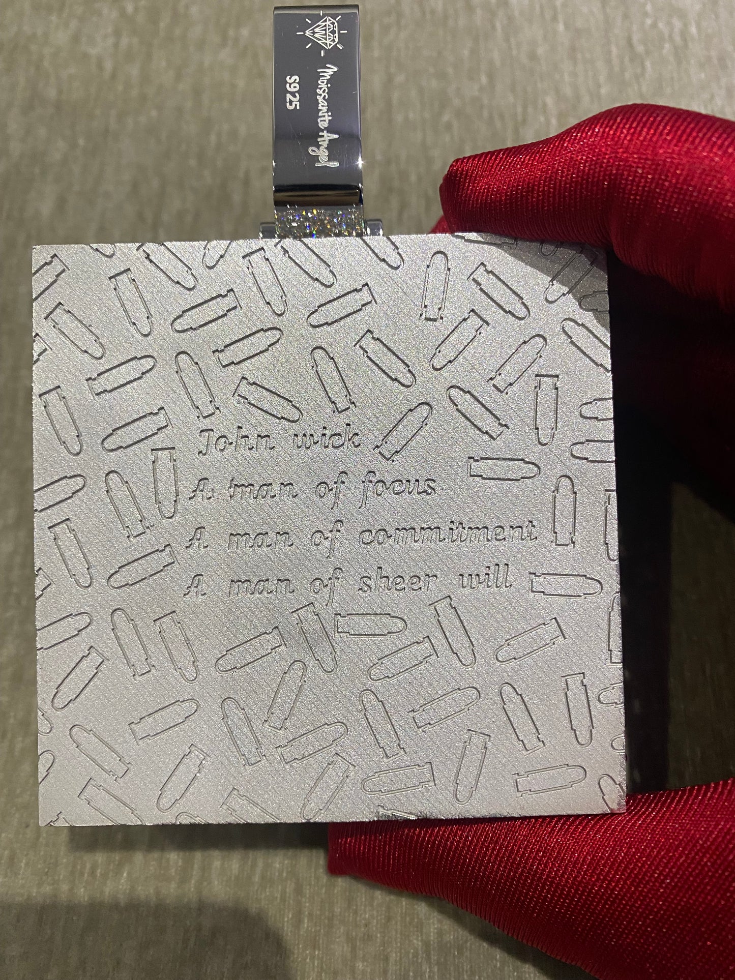 Custom 1 of 1 925 silver moissanite Face pendant