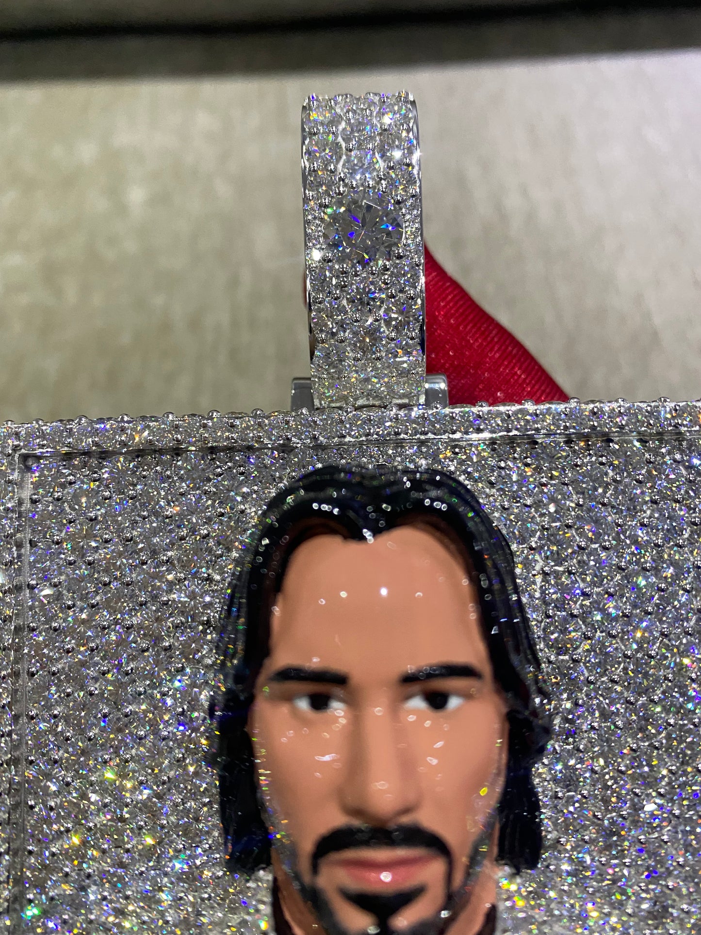 Custom 1 of 1 925 silver moissanite Face pendant