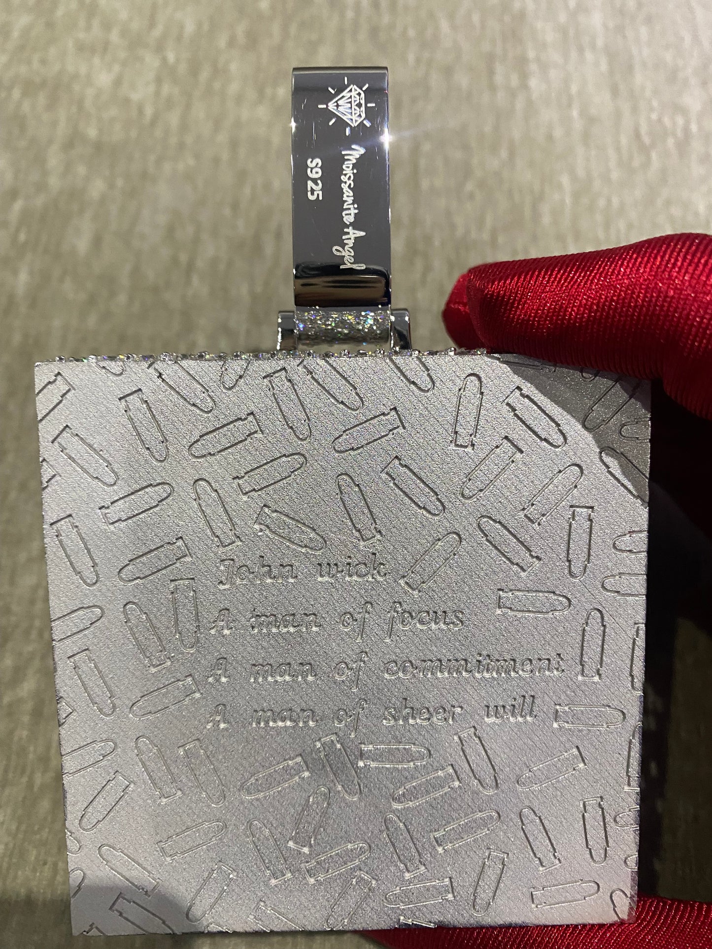 Custom 1 of 1 925 silver moissanite Face pendant