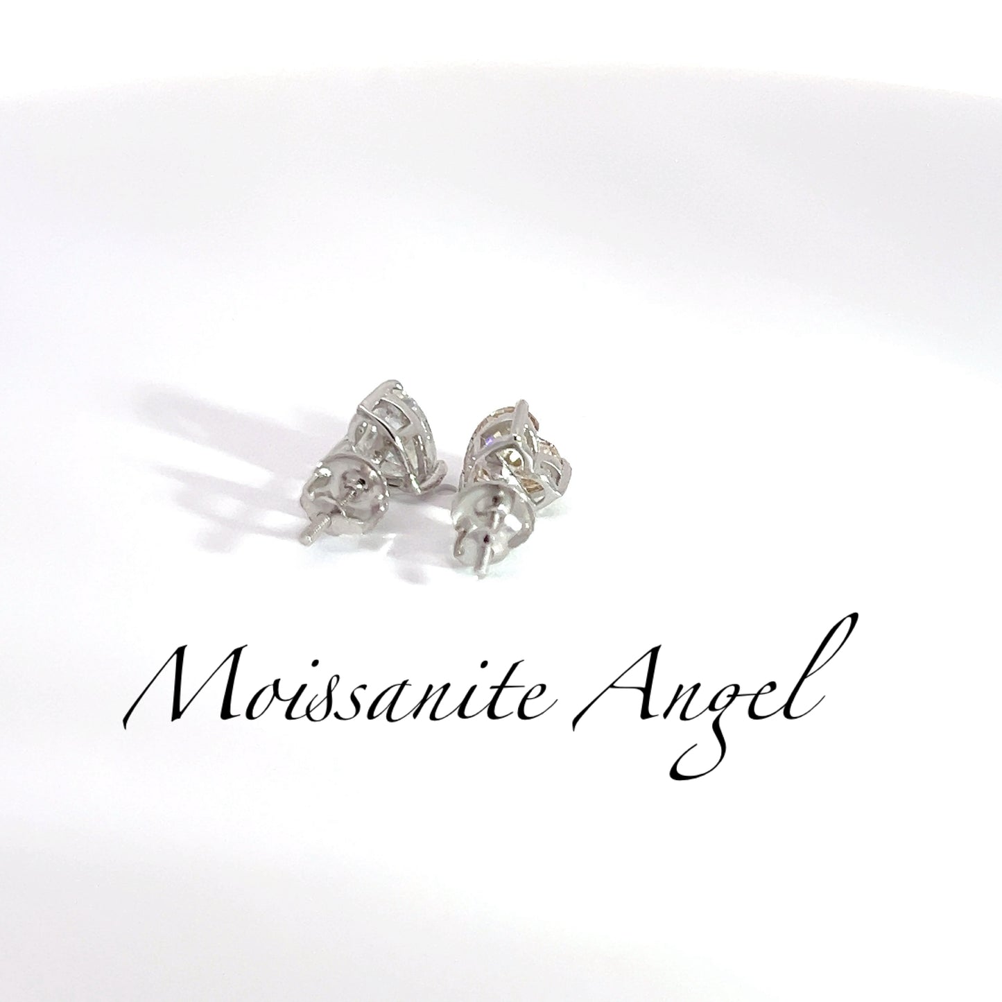 Moissanite Earrings Studs Heart Shaped earrings