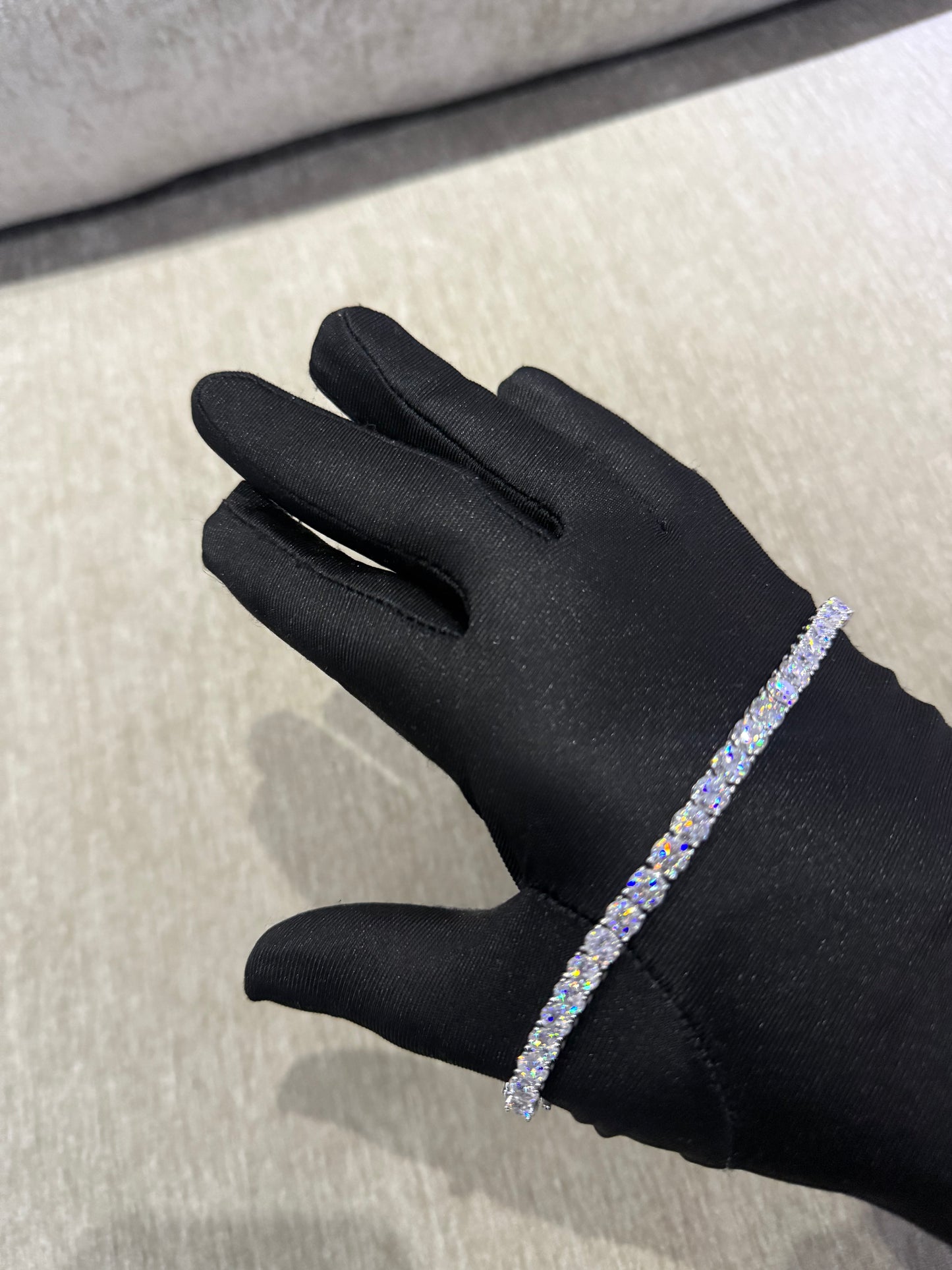 100 % Authentic 5mm Moissanite tennis bracelet VVS1 D Color