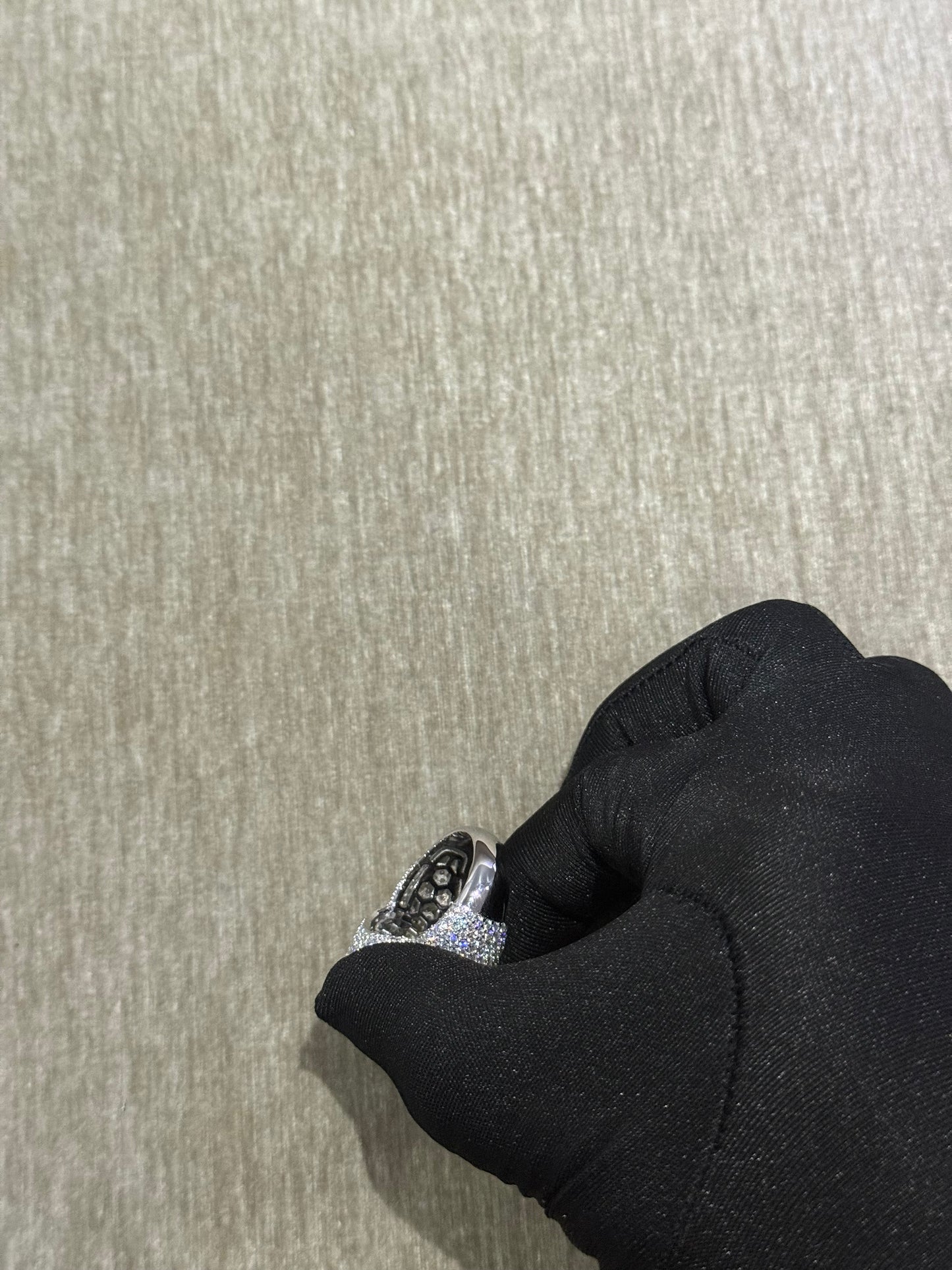 100 % Authentic Moissanite ring clover style 925 silver size 10