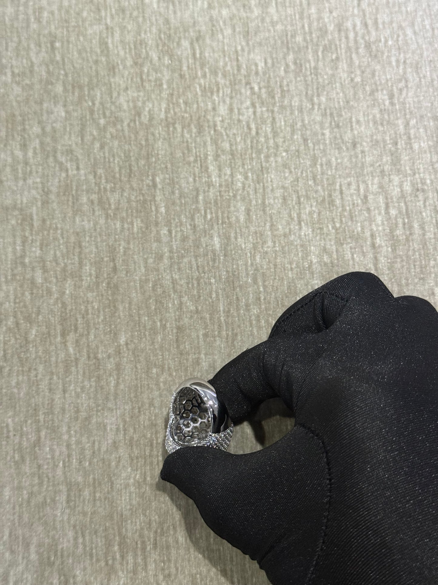 100 % Authentic Moissanite ring clover style 925 silver size 10