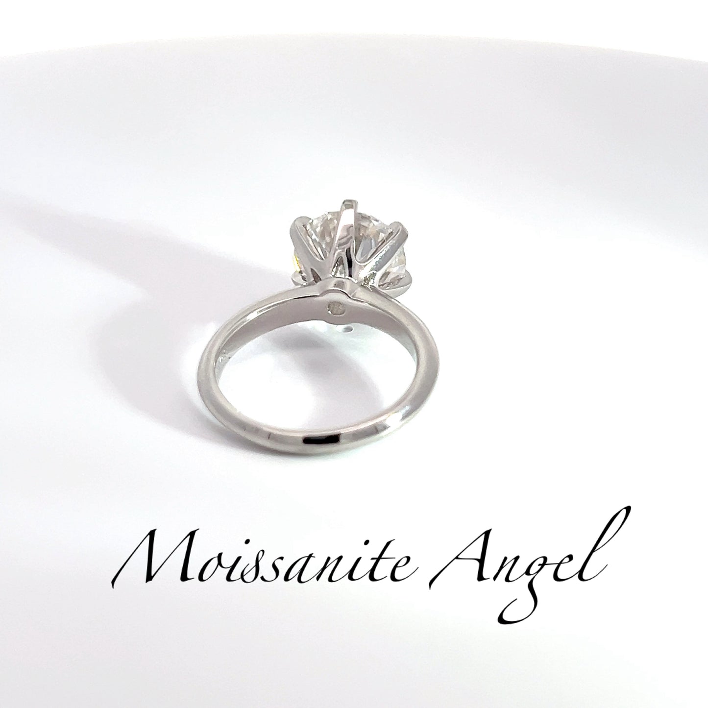 Moissanite 5 carat solitaire ring