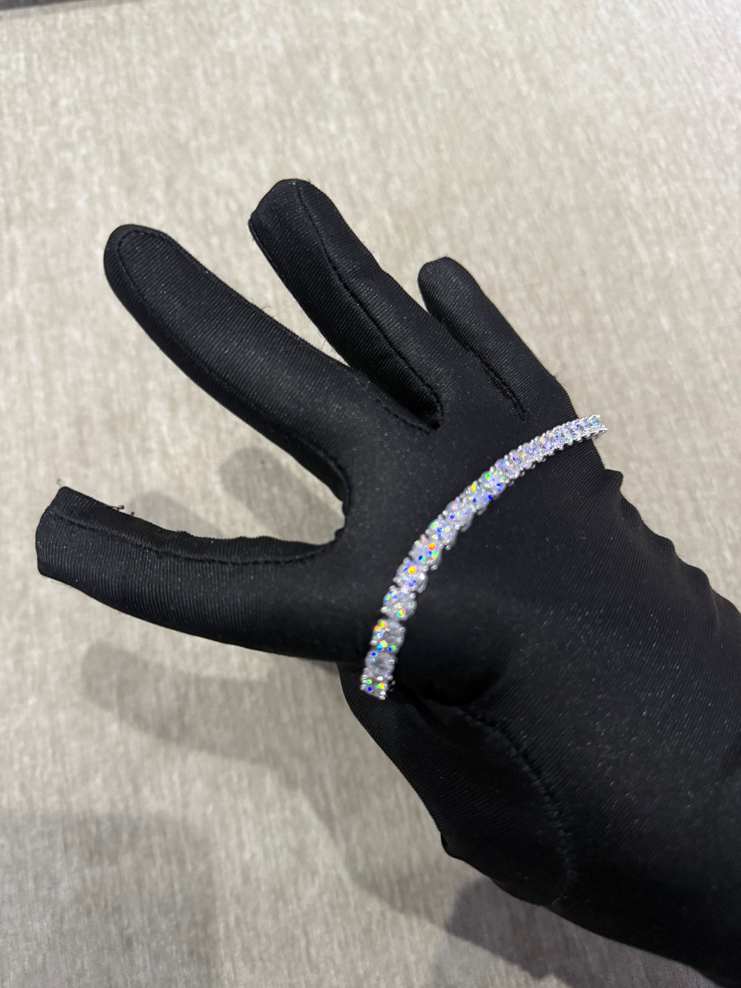 100 % Authentic 5mm Moissanite tennis bracelet VVS1 D Color