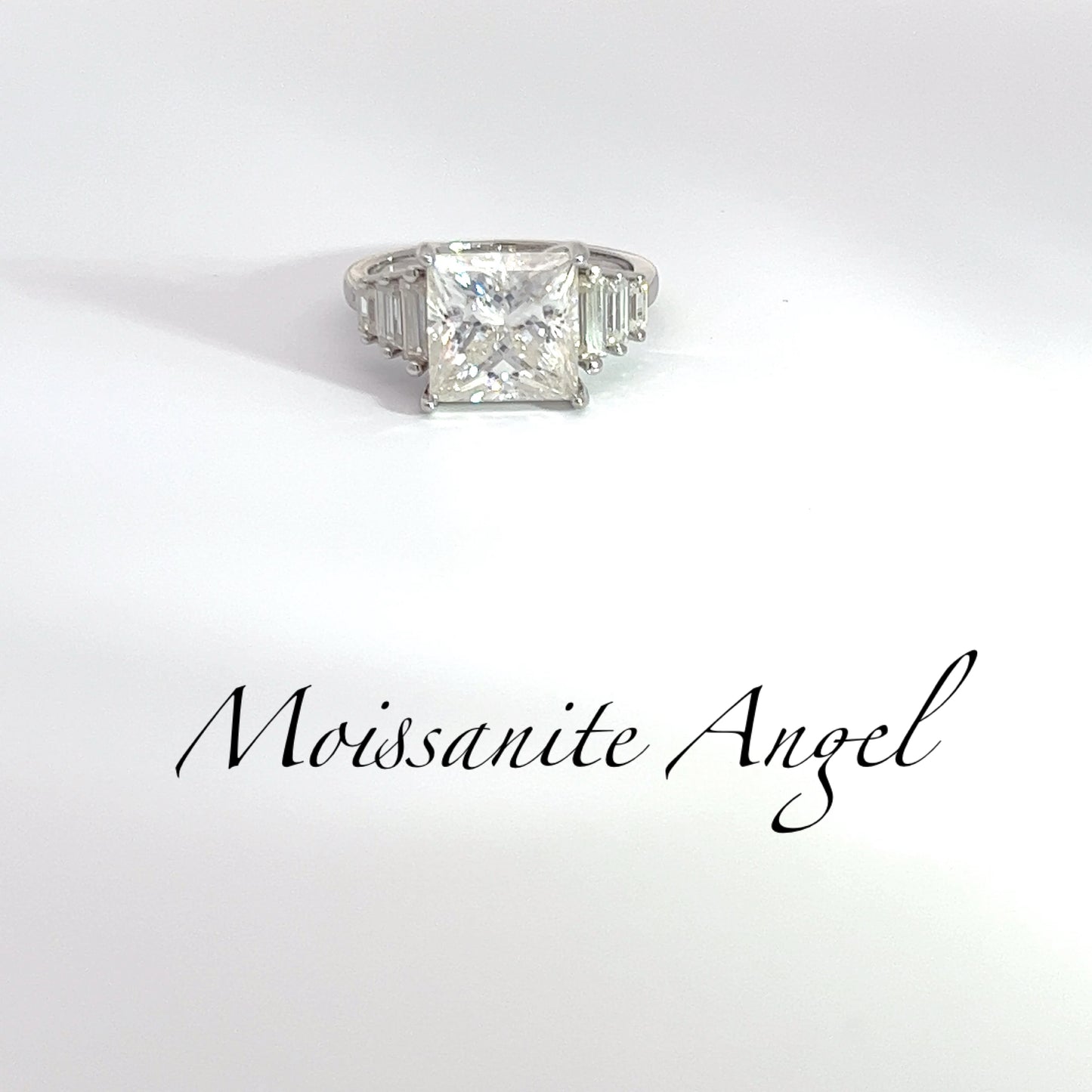 5.3 Carat Moissanite Engagement ring 925 silver - Moissanite Anniversary ring - Moissanite wedding ring - Moissanite statement ring