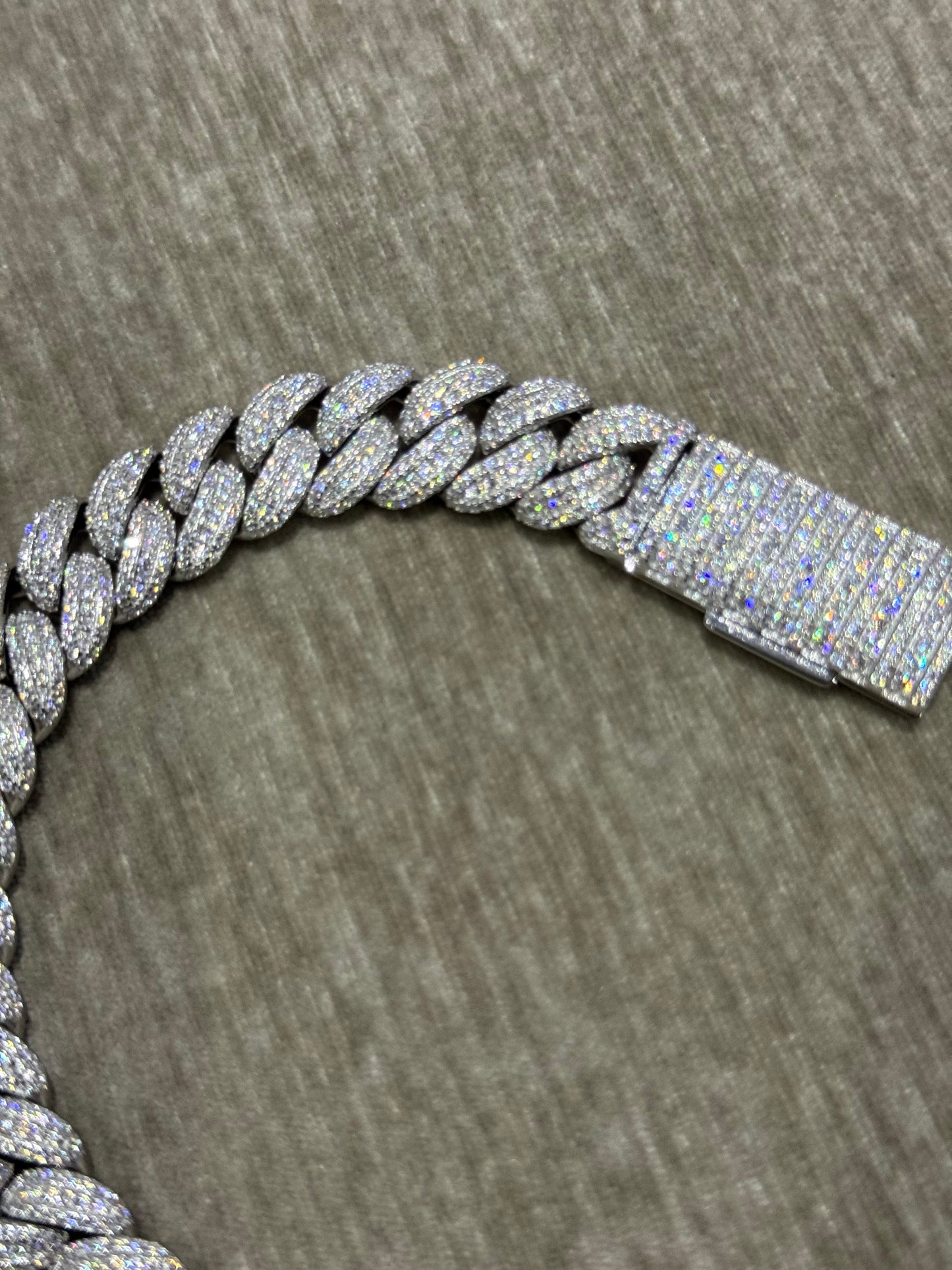 13mm Moissanite tight link bracelet top tier VVS1 quality 100% authentic 7 inch Moissanite bracelet.