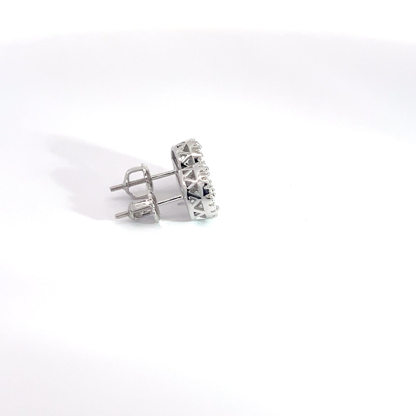 Moissanite earrings vvs1 cluster set studs 9mm