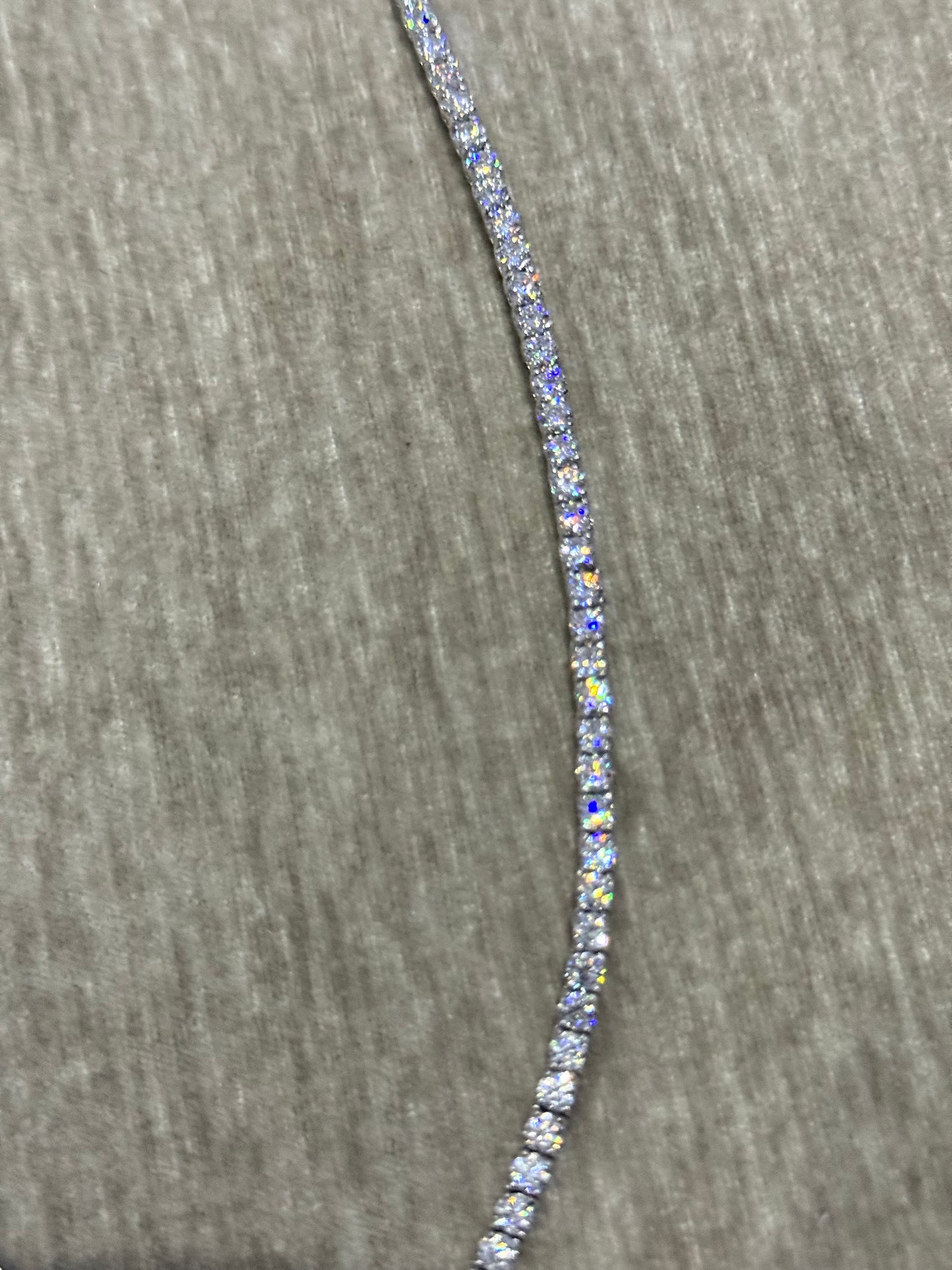 100 % Authentic 16 inch Moissanite tennis chain with Moissanite butterfly  pendant combo 925 silver.