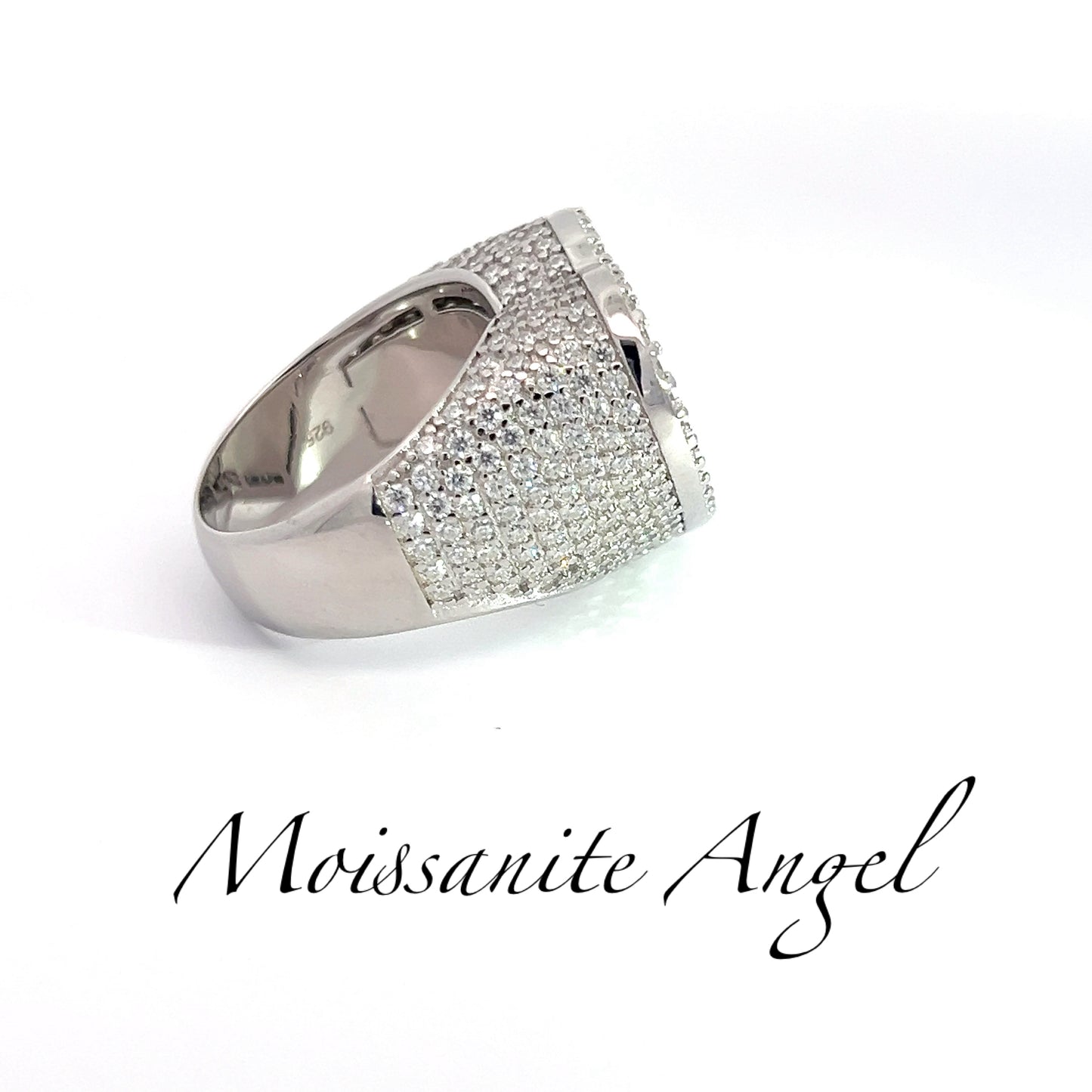 Moissanite fancy heart ring