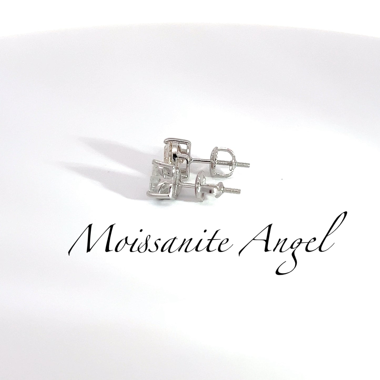 Moissanite Earrings Studs Heart Shaped earrings