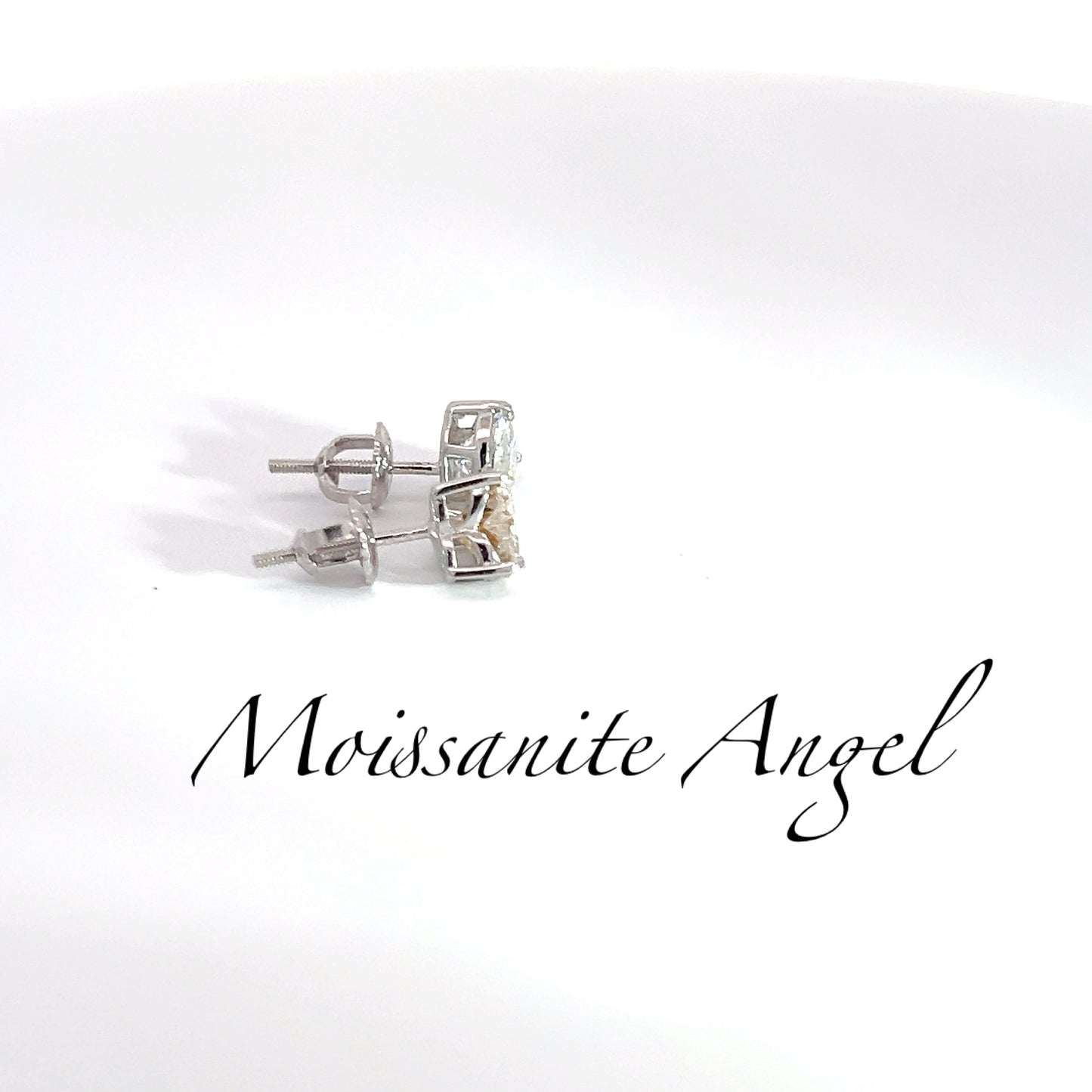 Moissanite Earrings Studs Heart Shaped earrings