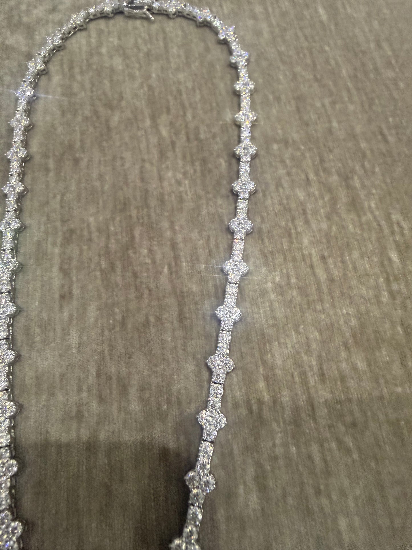 The Butterfly Moissanite tennis chain pendant Combo