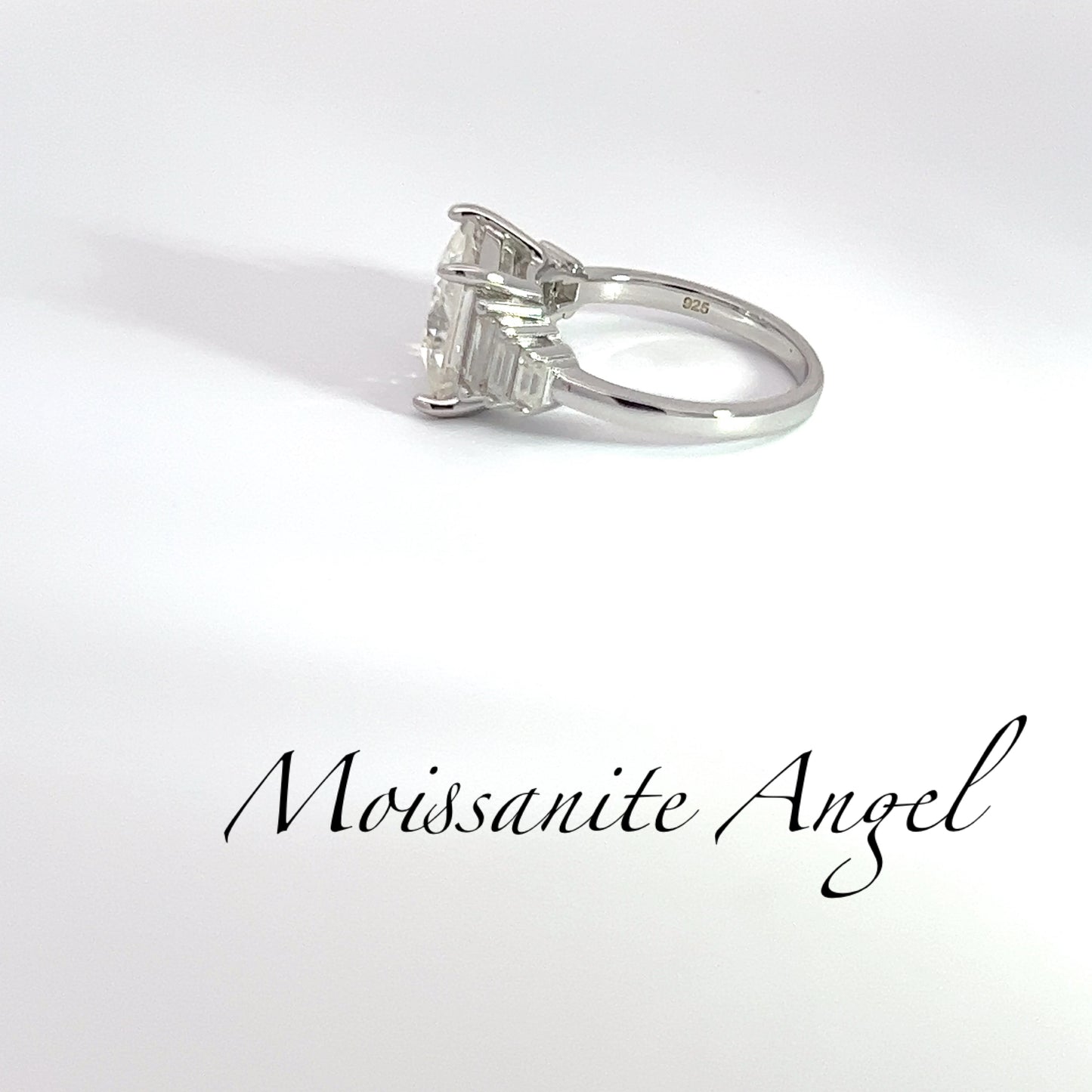 5.3 Carat Moissanite Engagement ring 925 silver - Moissanite Anniversary ring - Moissanite wedding ring - Moissanite statement ring