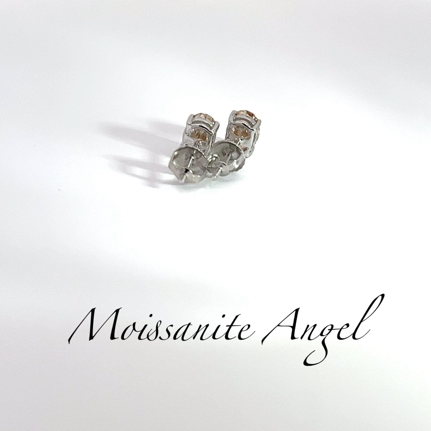 moissanite earrings 2 CTW oval shaped brilliant cut studs