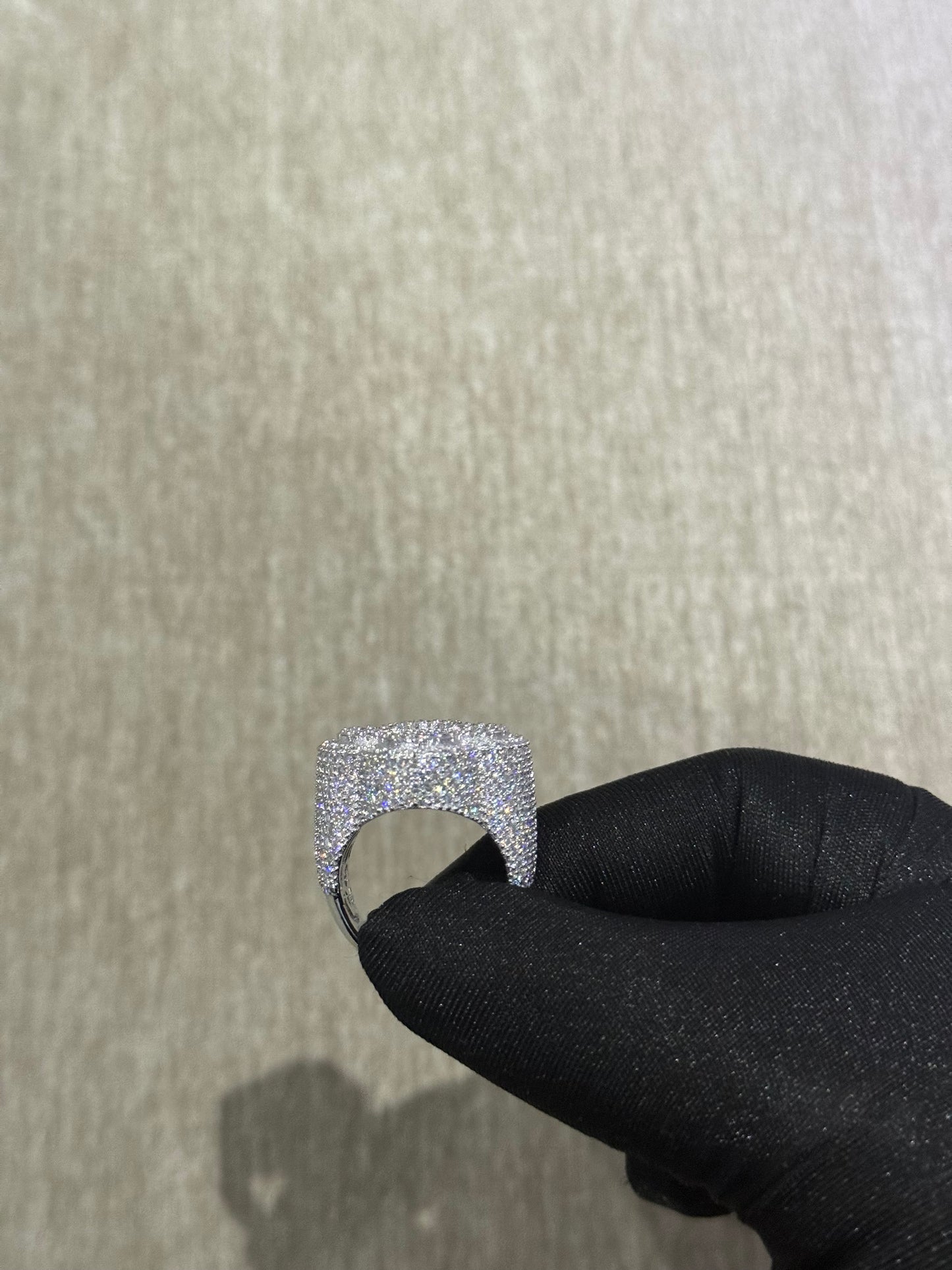 100 % Authentic Moissanite ring clover style 925 silver size 10