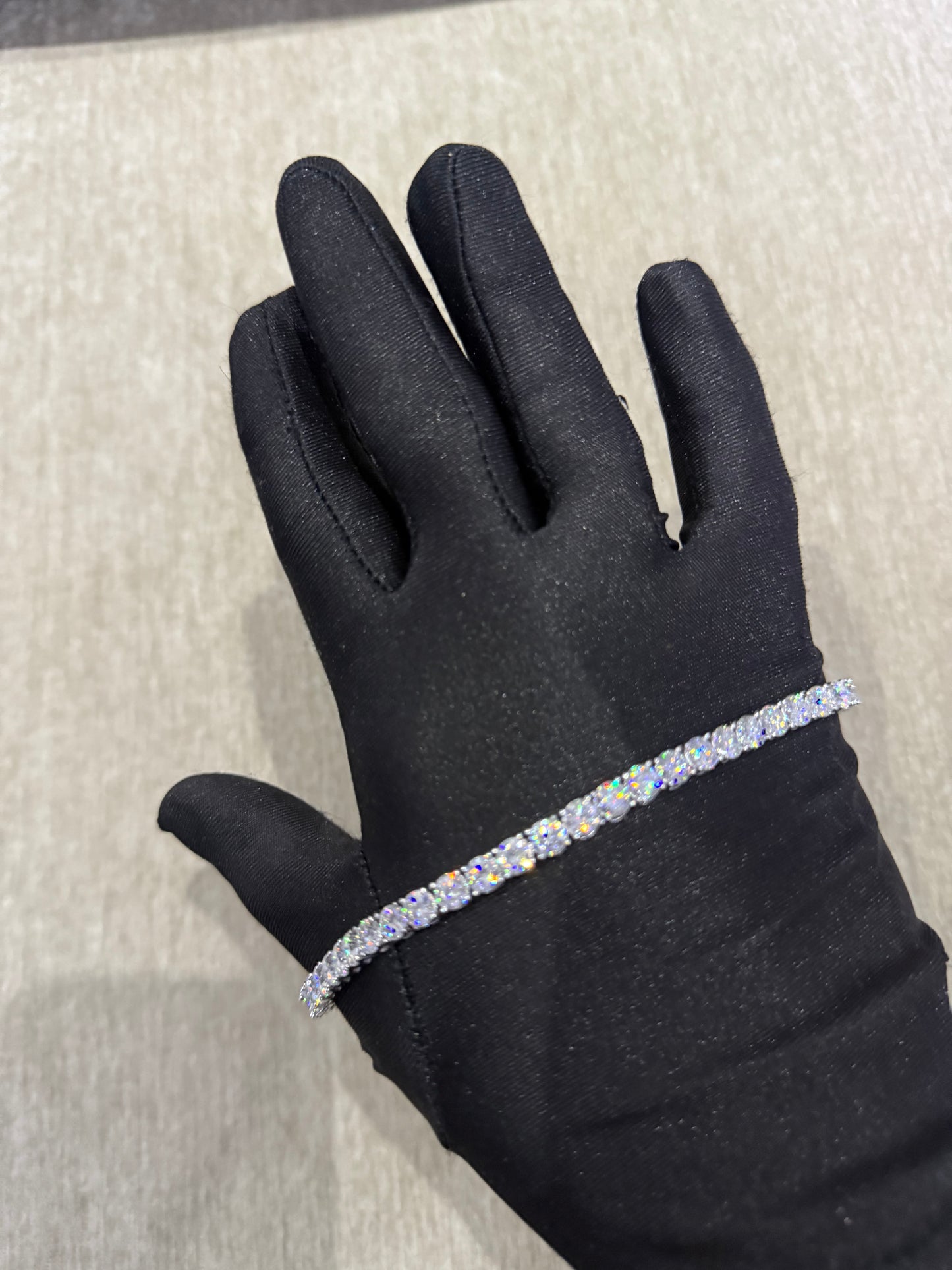100 % Authentic 5mm Moissanite tennis bracelet VVS1 D Color