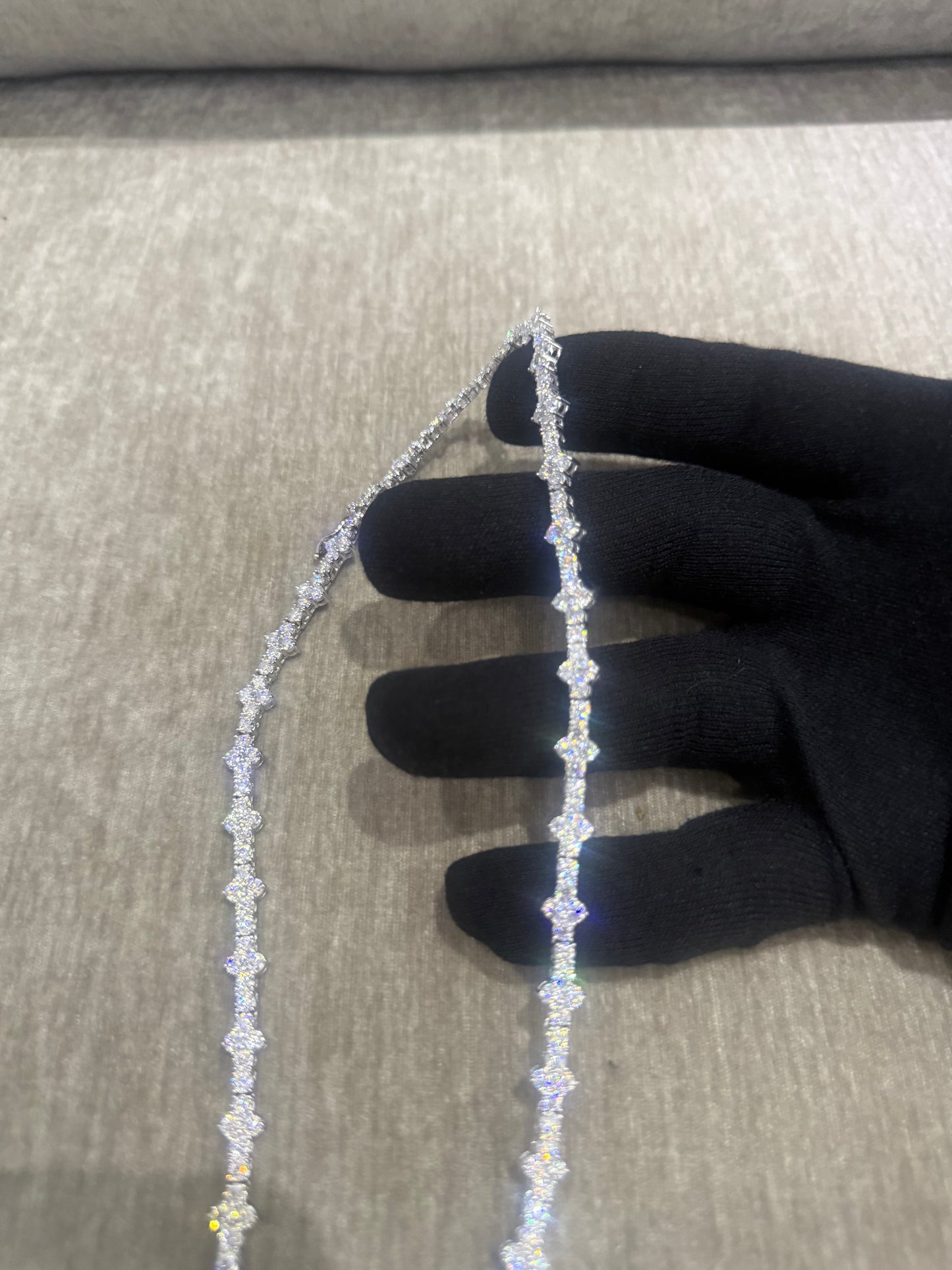 The Butterfly Moissanite tennis chain pendant Combo