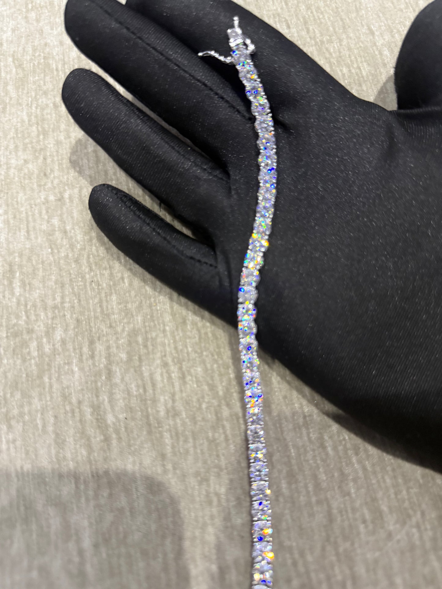 100 % Authentic 5mm Moissanite tennis bracelet VVS1 D Color