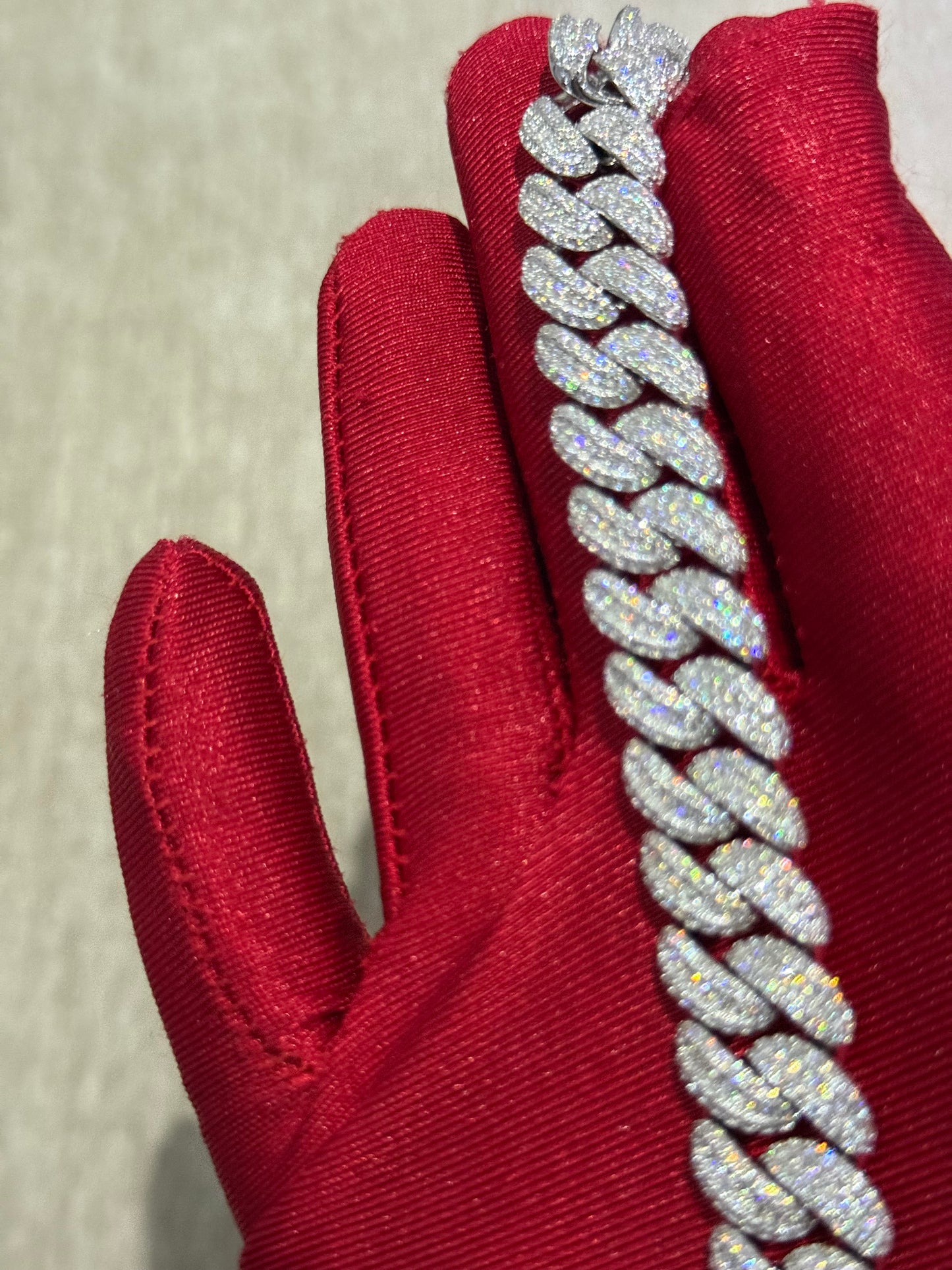 13mm Moissanite tight link bracelet top tier VVS1 quality 100% authentic 7 inch Moissanite bracelet.