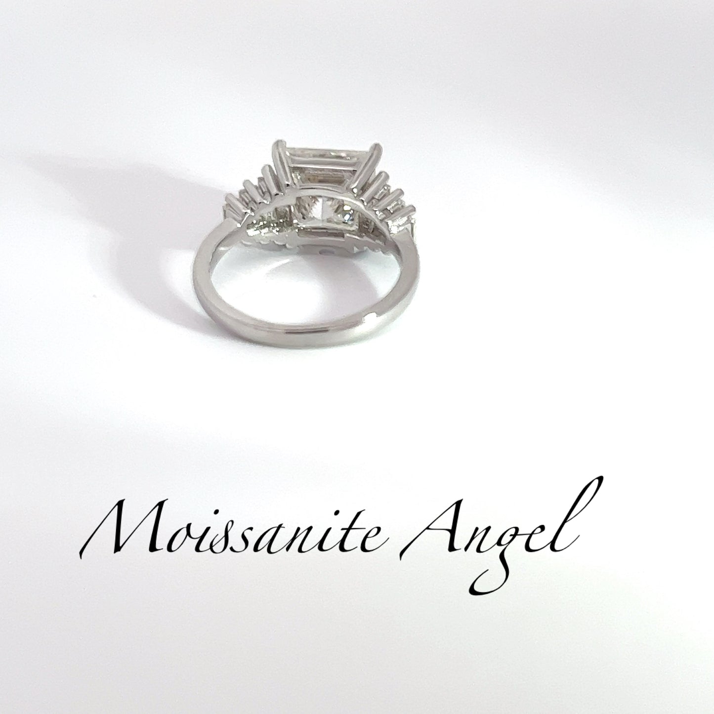 5.3 Carat Moissanite Engagement ring 925 silver - Moissanite Anniversary ring - Moissanite wedding ring - Moissanite statement ring