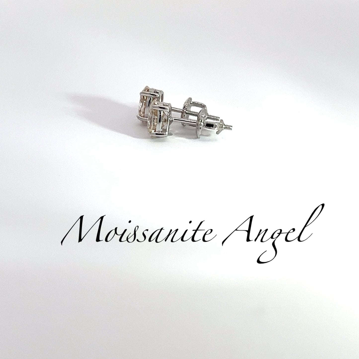 moissanite earrings 2 CTW oval shaped brilliant cut studs