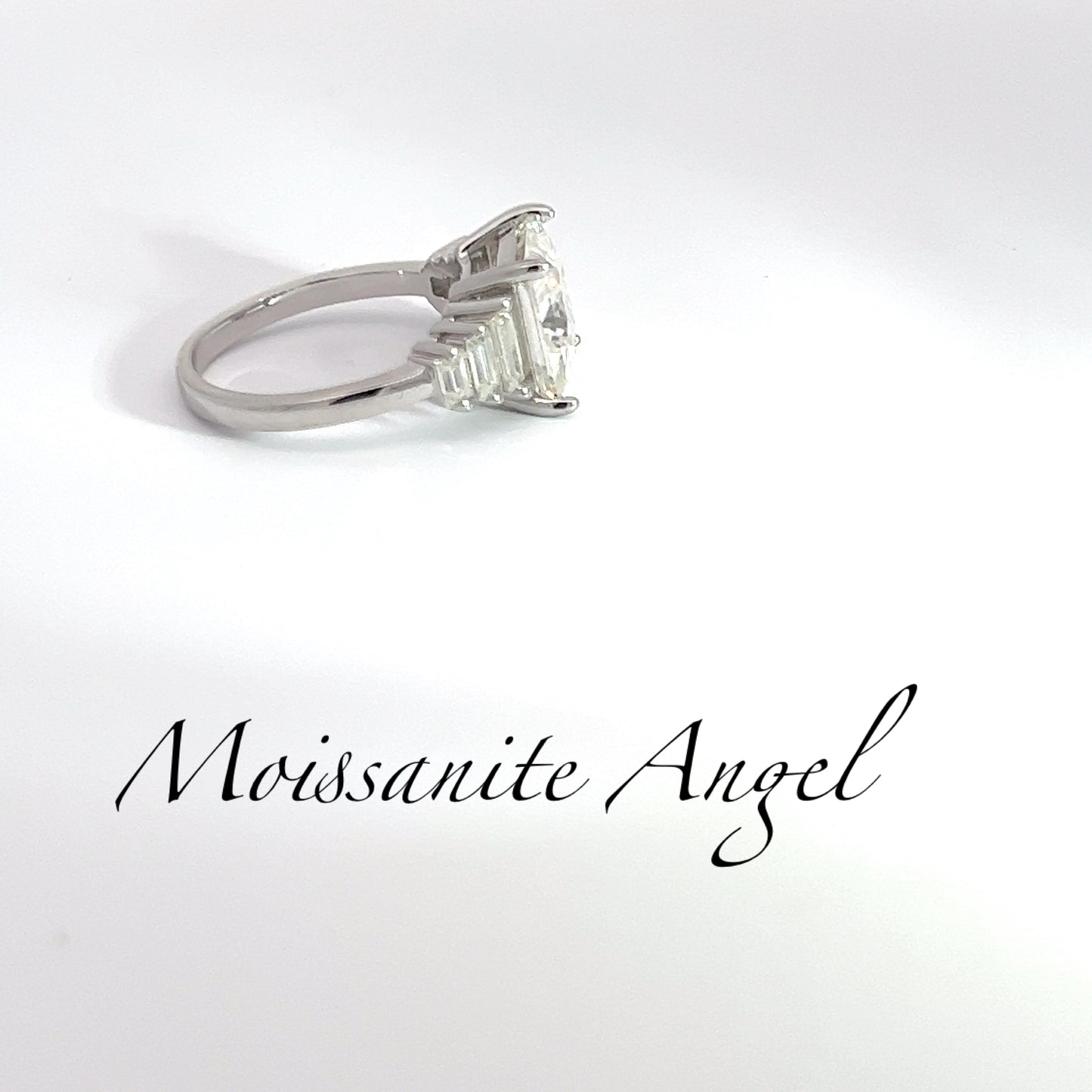 5.3 Carat Moissanite Engagement ring 925 silver - Moissanite Anniversary ring - Moissanite wedding ring - Moissanite statement ring