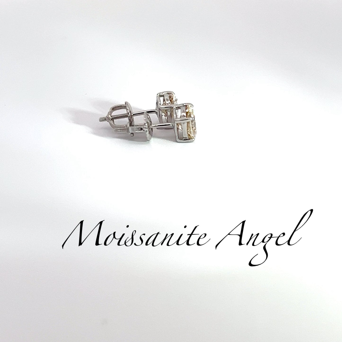 moissanite earrings 2 CTW oval shaped brilliant cut studs