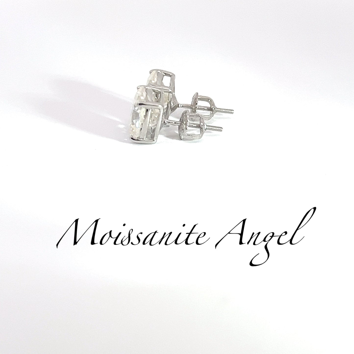 Moissanite Oval shaped earrings 4 Carat total weight studs