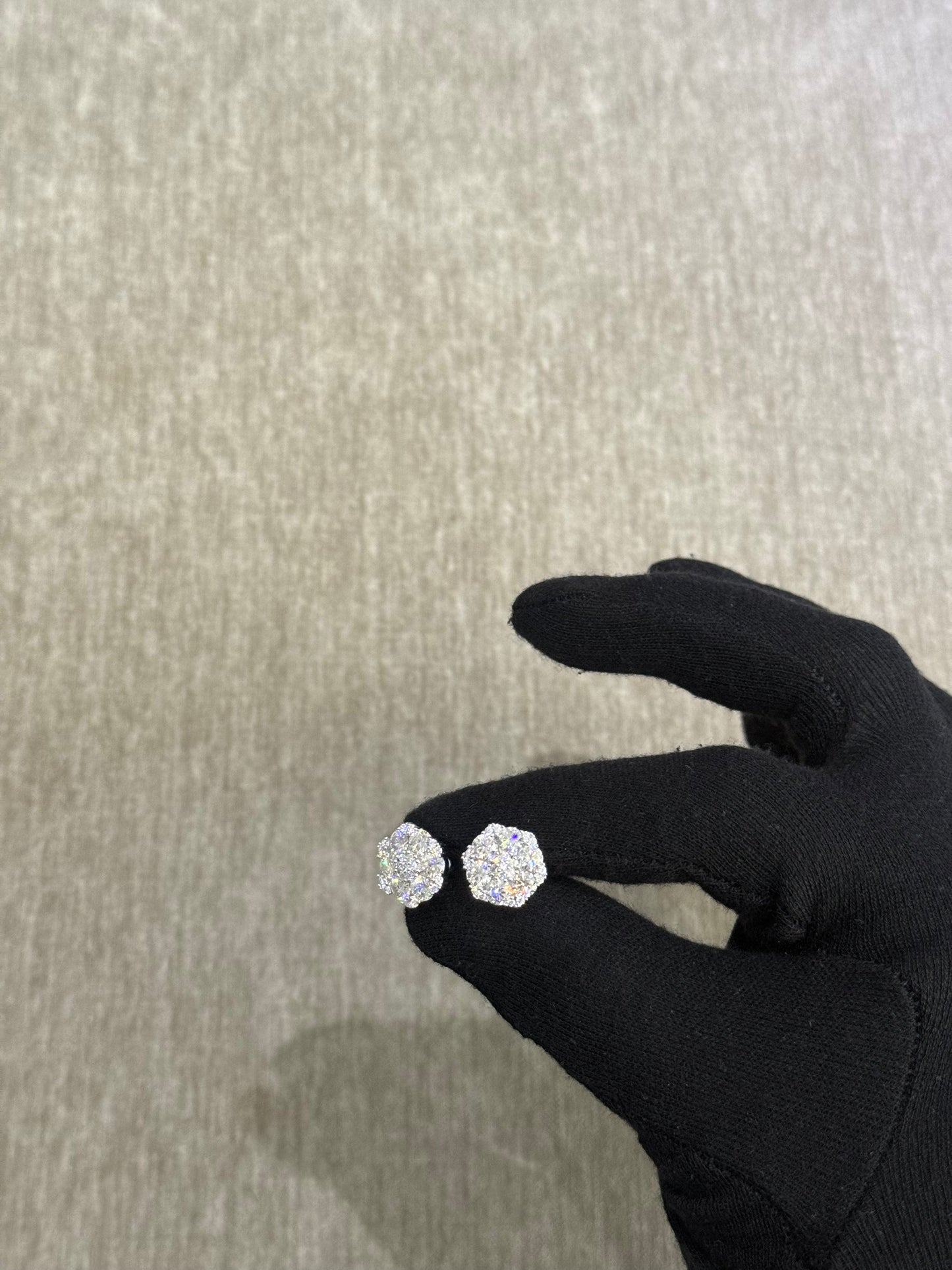 Moissanite earrings Snowflake Cluster studs VVS1 Quality 11mm