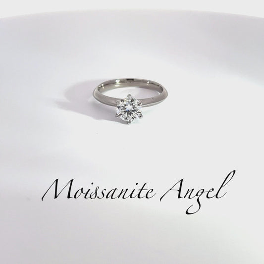 Moissanite 3 carat solitaire ring